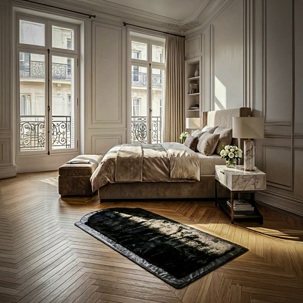 Miras Quabba Erkek Siyah Düz Namaz Seccadesi