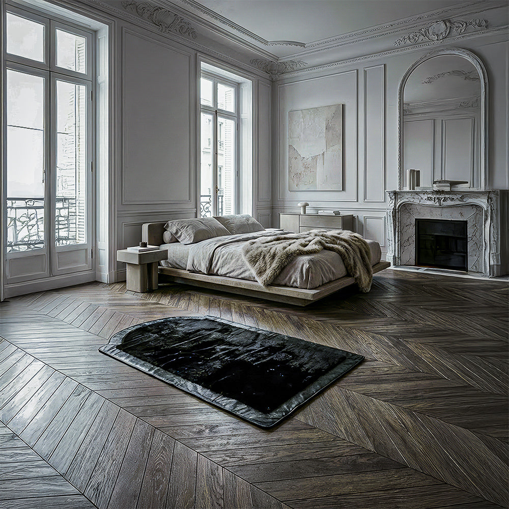 Miras Quabba Erkek Siyah Düz Namaz Seccadesi