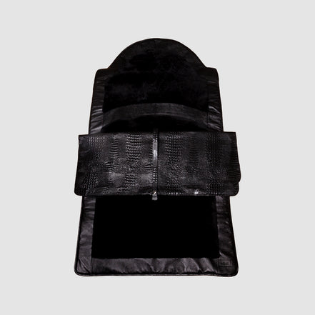 Miras Quabba Erkek Siyah Desenli Namaz Seccadesi