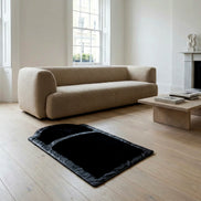 Miras Quabba Siyah Desenli Namaz Seccadesi