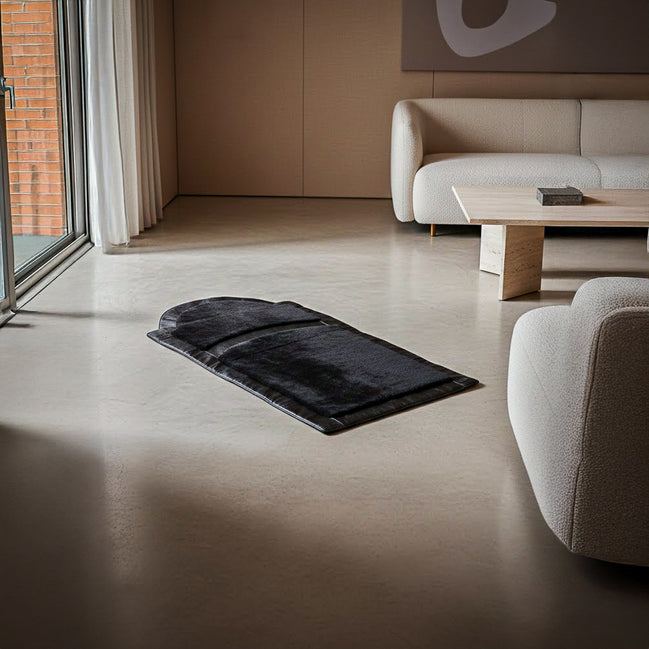 Miras Quabba Erkek Siyah Desenli Namaz Seccadesi