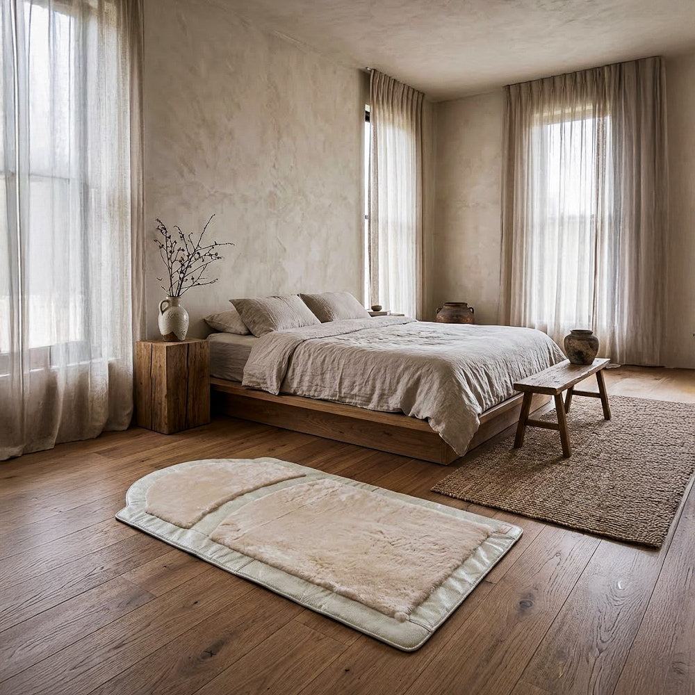 Miras Quabba Erkek Bej Desenli Namaz Seccadesi