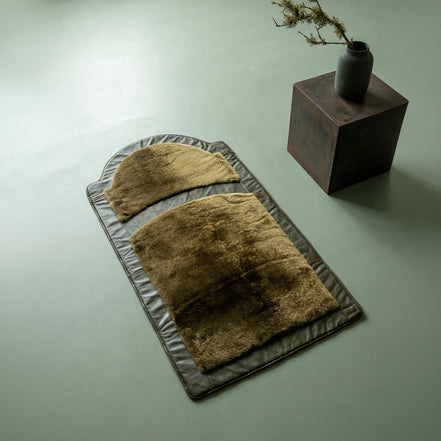 Miras Quabba Yeşil Desenli Namaz Seccadesi