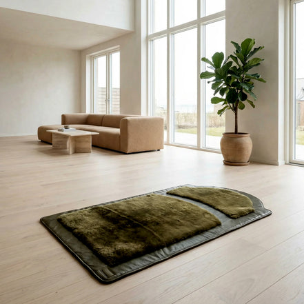 Miras Quabba Yeşil Desenli Namaz Seccadesi