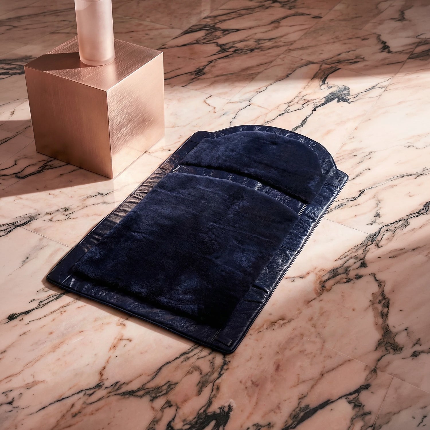 Miras Quabba Lacivert Desenli Namaz Seccadesi