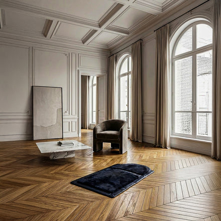 Miras Quabba Lacivert Desenli Namaz Seccadesi