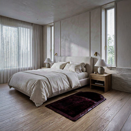 Miras Quabba Erkek Mürdüm Desenli Namaz Seccadesi