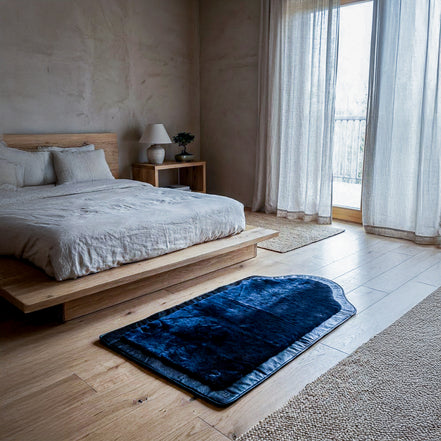 Miras Quasar Kadın Lacivert Düz Namaz Seccadesi