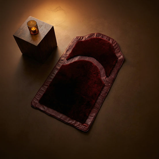 Miras Quasar Yay Mürdüm Desenli Namaz Seccadesi